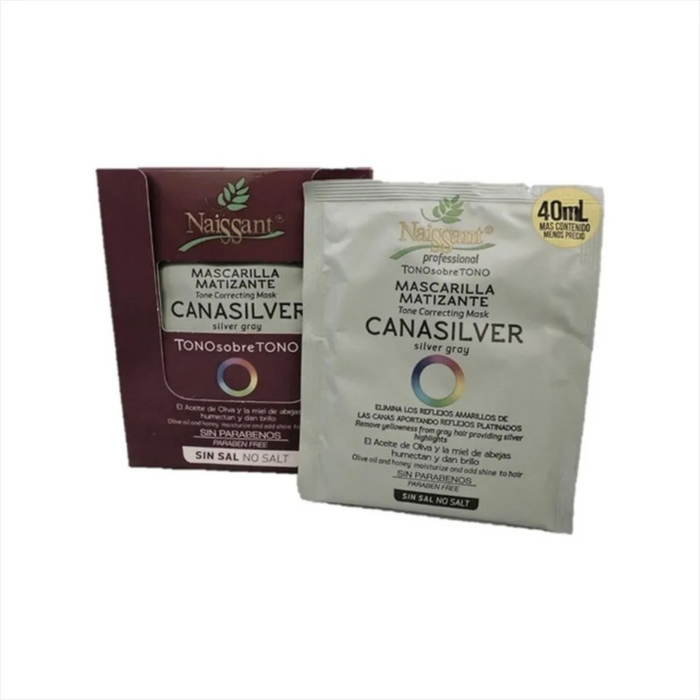 NAISSANT SHAMPOO MATIZANTE CANAS SILVER SACHET X 40 GR