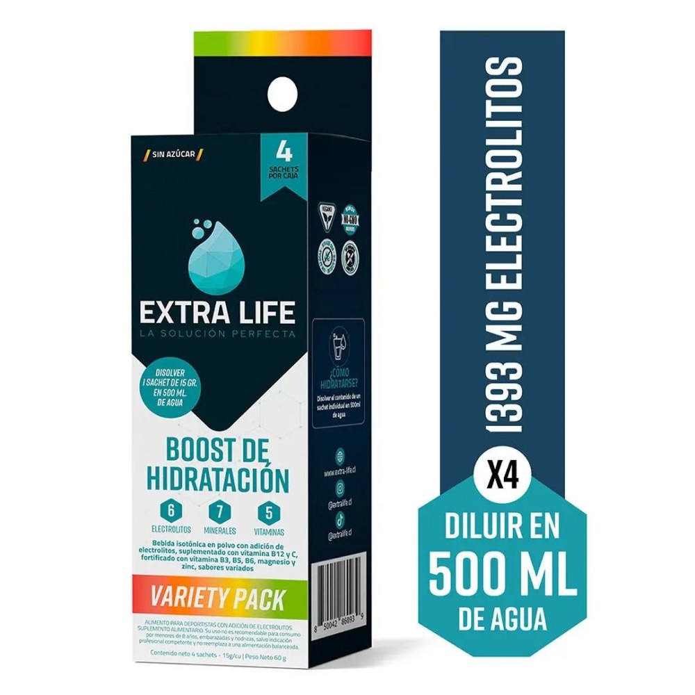 EXTRA LIFE VARIETY PACK X 4 SACHETS