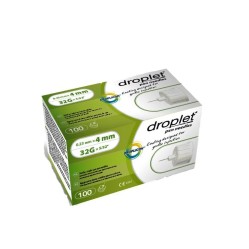 AGUJA LAPIZ INSULINA 32G X 4MM X 100 UND DROPLET