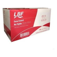 GASA NO TEJIDA 10 X 10 CM UND X 100 UND LBF (DM)