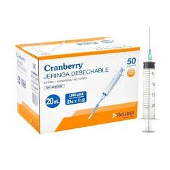 JERINGA VENOTEK 20 CC LUER LOCK C/A X 21X 1 1/2 X 50 LBF (DM)