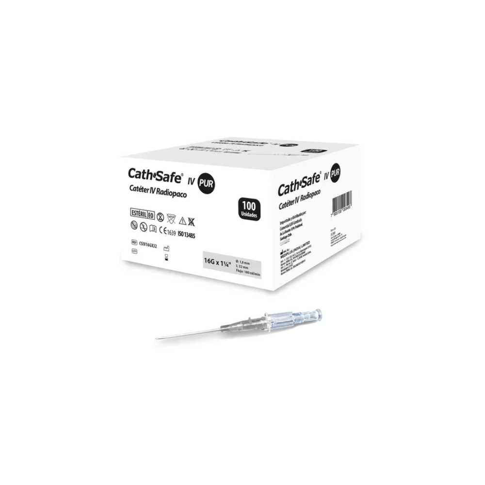 CATETER INTRAVENOSO 16G X 1 1/4 X 50 UND