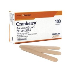 BAJALENGUAS DE MADERA ESTERIL CAJA X 100 UNID REUTTER (DM)