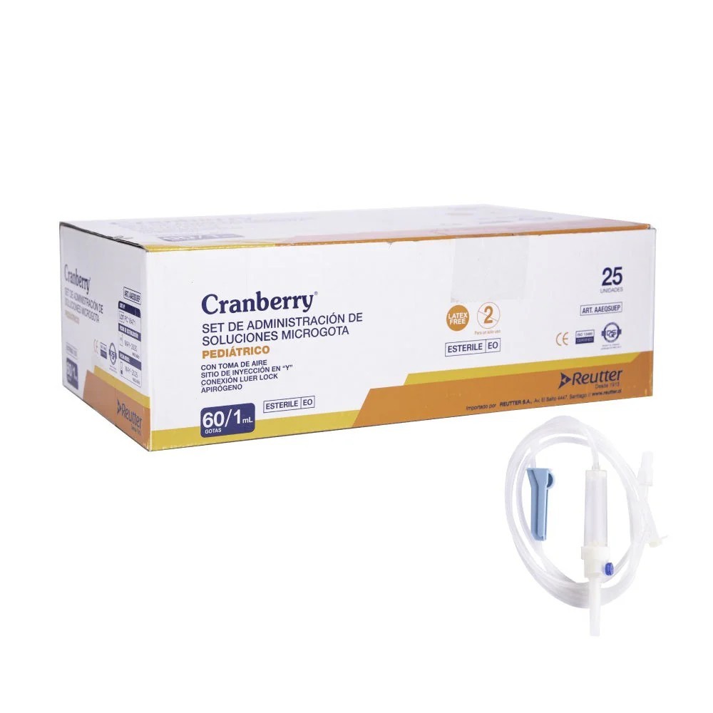 BAJADA DE SUERO MICRO 60 G/ML PEDIATRI CAJA X 25 (DM)