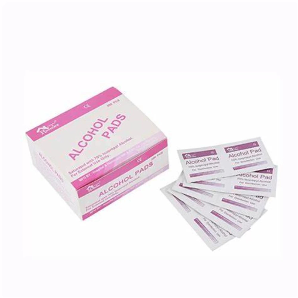 TOALLITAS ALCOHOL PAD 3X3 DOBLE CAPA 70% X 100 LBF