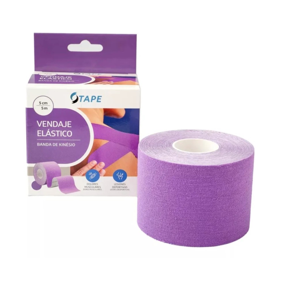 VENDA ELAST TAPE K ADH. 5CM X 5MT MORADO (DM)