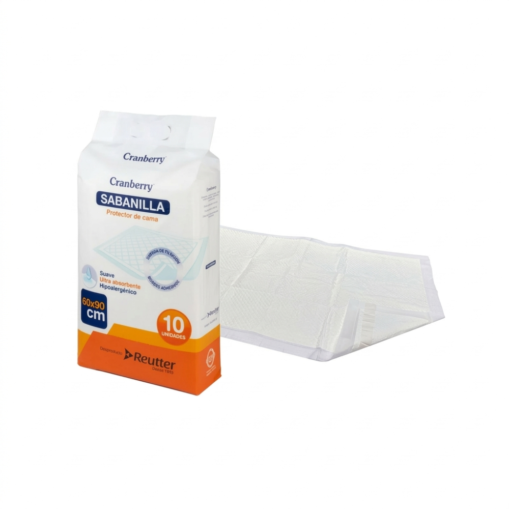 SABANILLA PROTECTOR DE CAMA X 10 CRANBERRY (DM)