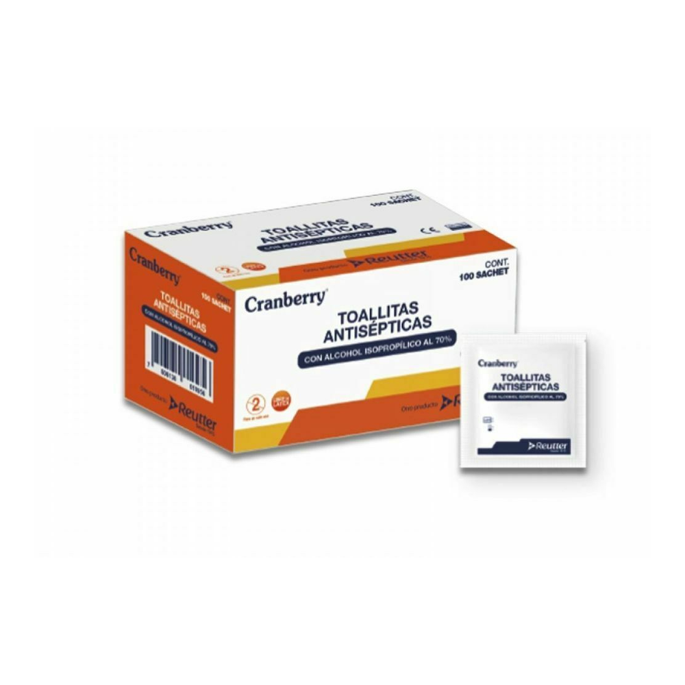 TOALLITAS ALCOHOLADAS 70% X 100 (DM)