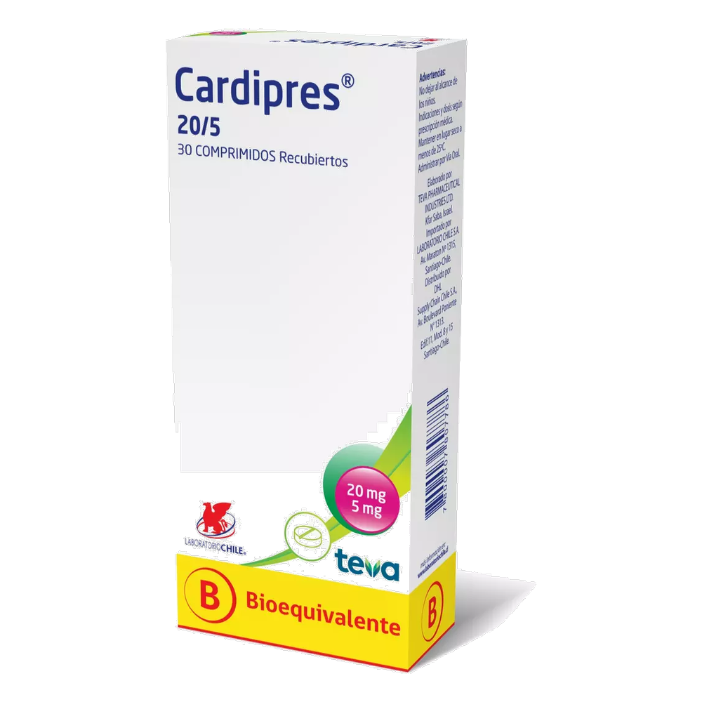CARDIPRES COM 20/5 MG X 30