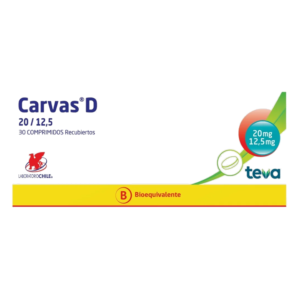 CARVAS D COM 20/12.5 MG X 30 (BE)