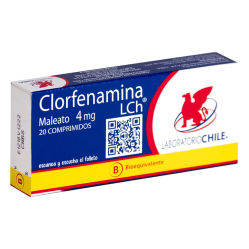 CLORFENAMINA COM 4 MG X 20 CHILE (BE)