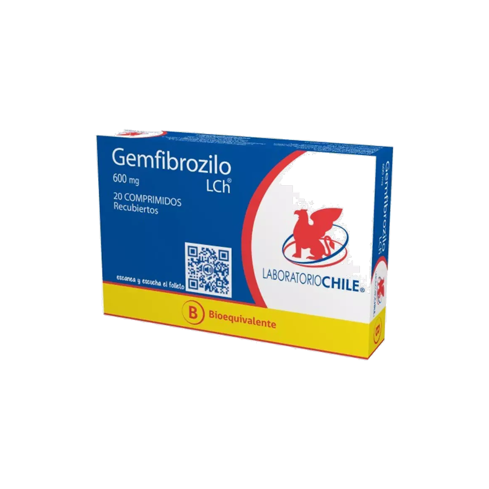 GEMFIBROZILO COM 600 MG X 20 CHILE (BE)