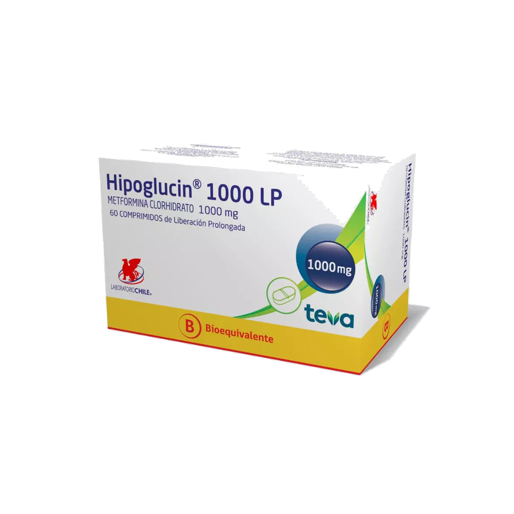 HIPOGLUCIN LP COM 1000 MG X 60 (BE)