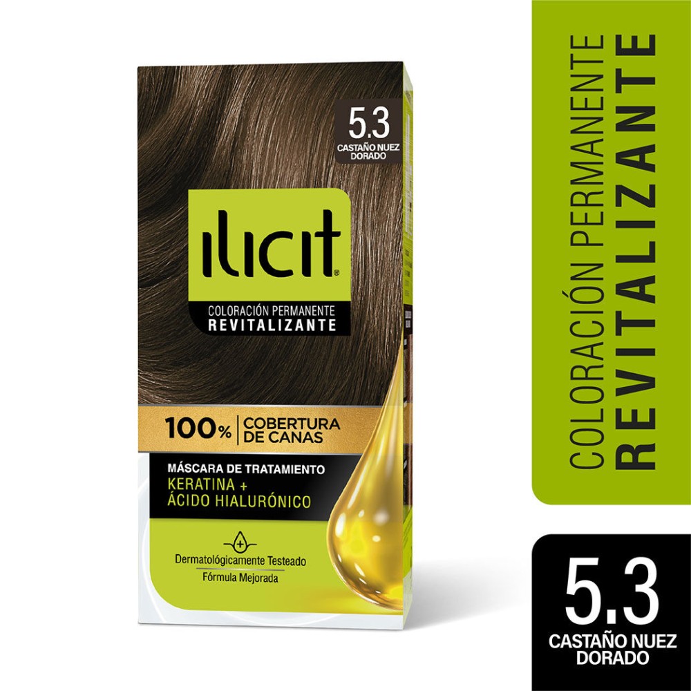 Tintura Permanente Ilicit 5/3 Castaño Nuez Dorado