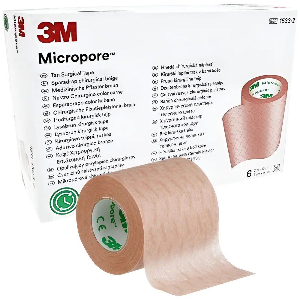 MICROPORE PIEL S/D 5 X 9,1 MTS X 6 UDS 3M (DM)