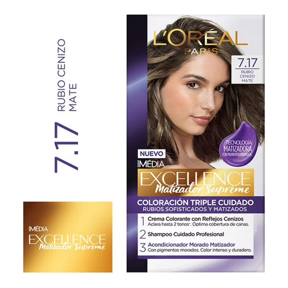 EXCELLENCE TINTE 7.17 RUBIO CENIZO MATTE