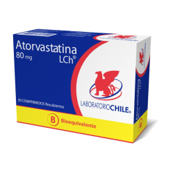 Atorvastatina (B) 80 mg x 30 Comprimidos Recubiertos