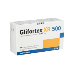 Glifortex XR Metformina 500mg 30 Comprimidos Prolongados