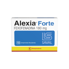 Alexia Forte (B) Fexofenadina 180mg 10 Comprimidos Recubiertos