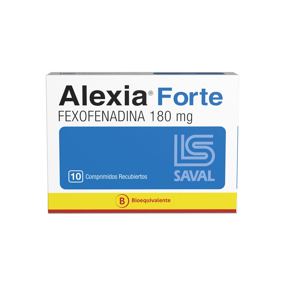 Alexia Forte (B) Fexofenadina 180mg 10 Comprimidos Recubiertos