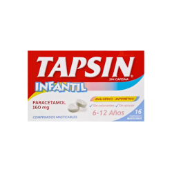 TAPSIN INFANTIL MASTICABLE 160MG X 16