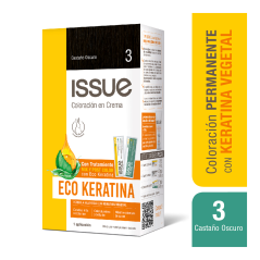 ISSUE ECO KERATINA KIT COLORACION CASTAÑO OSCURO N 3