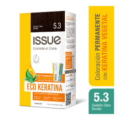 ISSUE ECO KERATINA KIT COLORACION CASTANO CLARO DORADO N 5.3