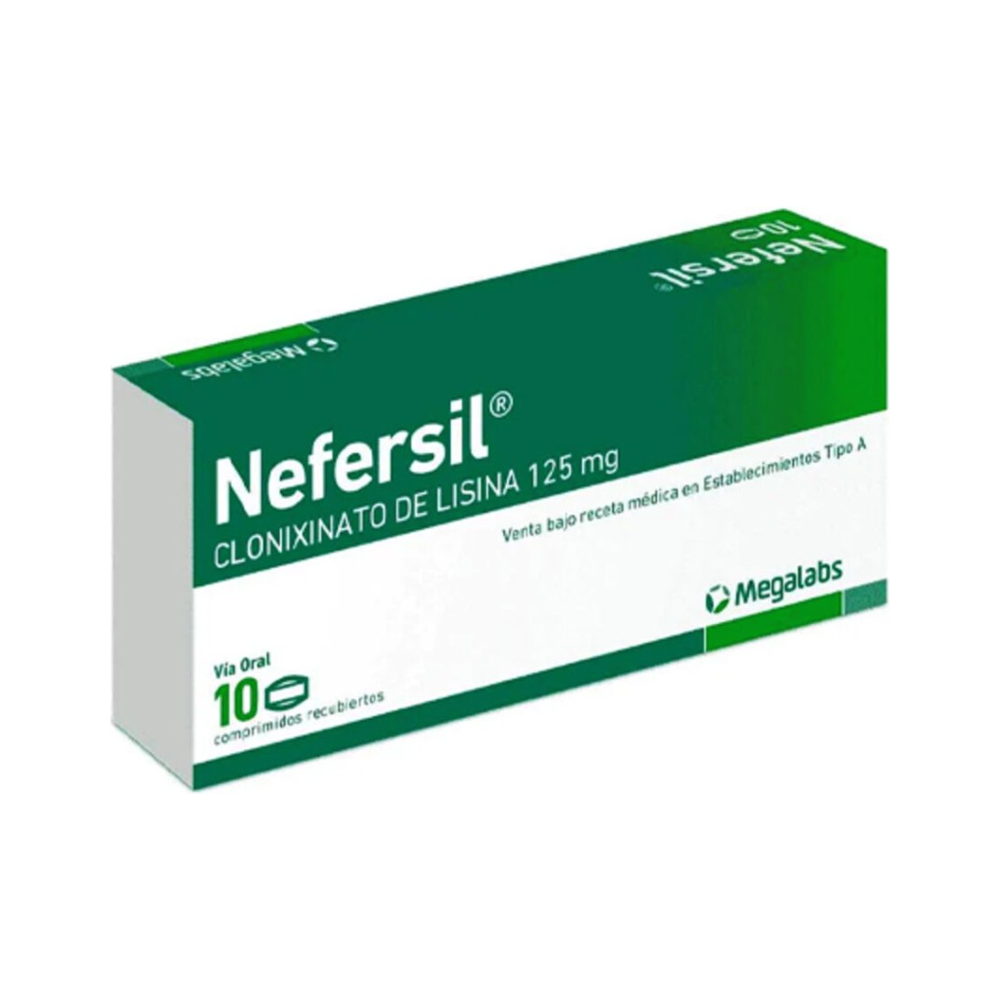 Nefersil Clonixinato De Lisina 125mg 10 Comprimidos Recubiertos