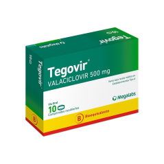 Tegovir (B) Valaciclovir 500mg 10 Comprimidos Recubiertos