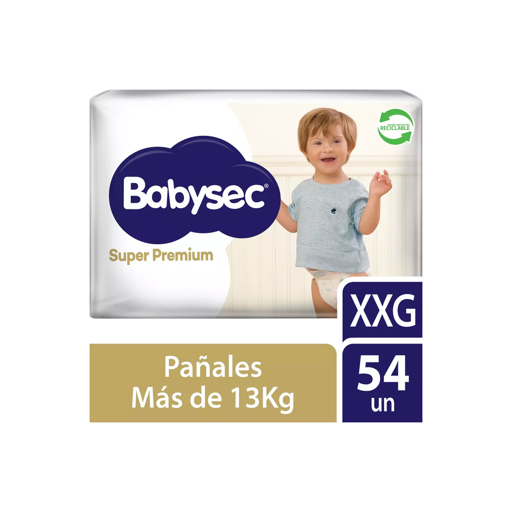 Pañales Babysec Super Premium Confort Care Talla XXG 54 Unidades