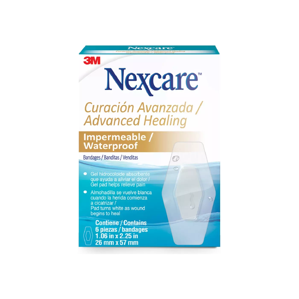 NEXCARE BANDITAS CURACION AVANZADA IMPERMEABLE X 6 UND