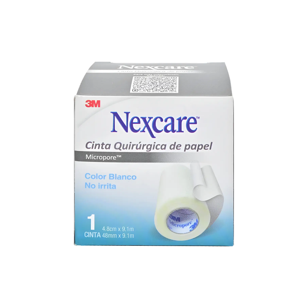 3M NEXCARE MICROPORE CINTA QUIRURGICA DE PAPEL COLOR BLANCO 4,8CM X 9,1M
