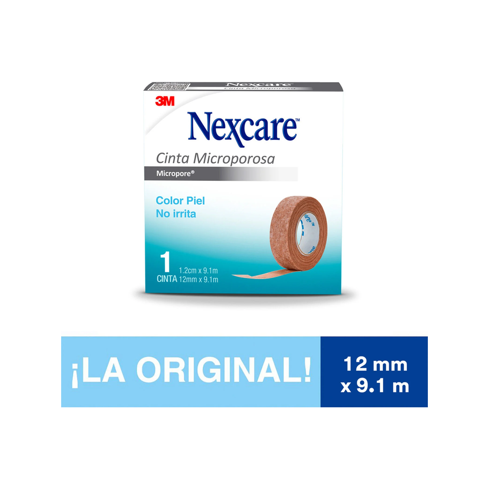 3M NEXCARE MICROPORE CINTA MICROPOROSA COLOR PIEL 1,2CM X 9,1MTS