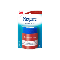 3M NEXCARE VENDA COBAN ELASTICA AZUL ADHERENTE 7,62CMX2M (SIN ESTIRAR)