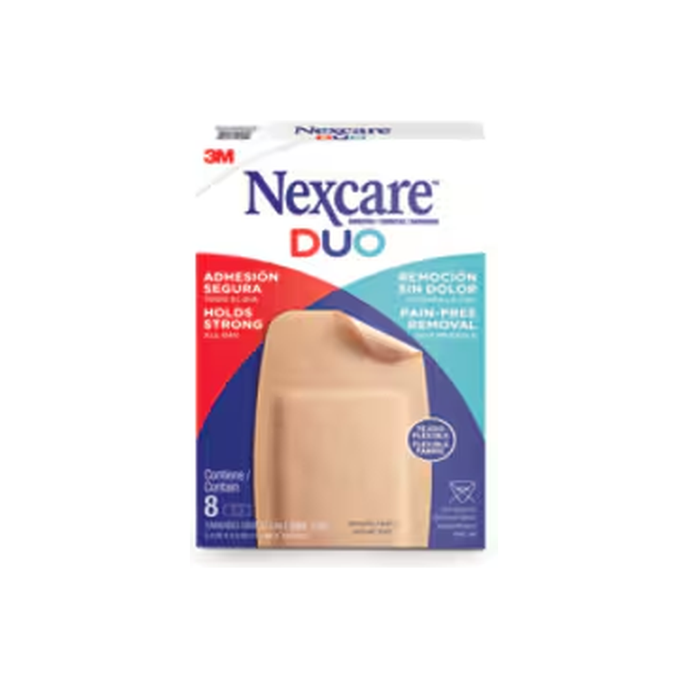NEXCARE DUO BANDITAS REMOCION SIN DOLOR RODILLA-CODO X8