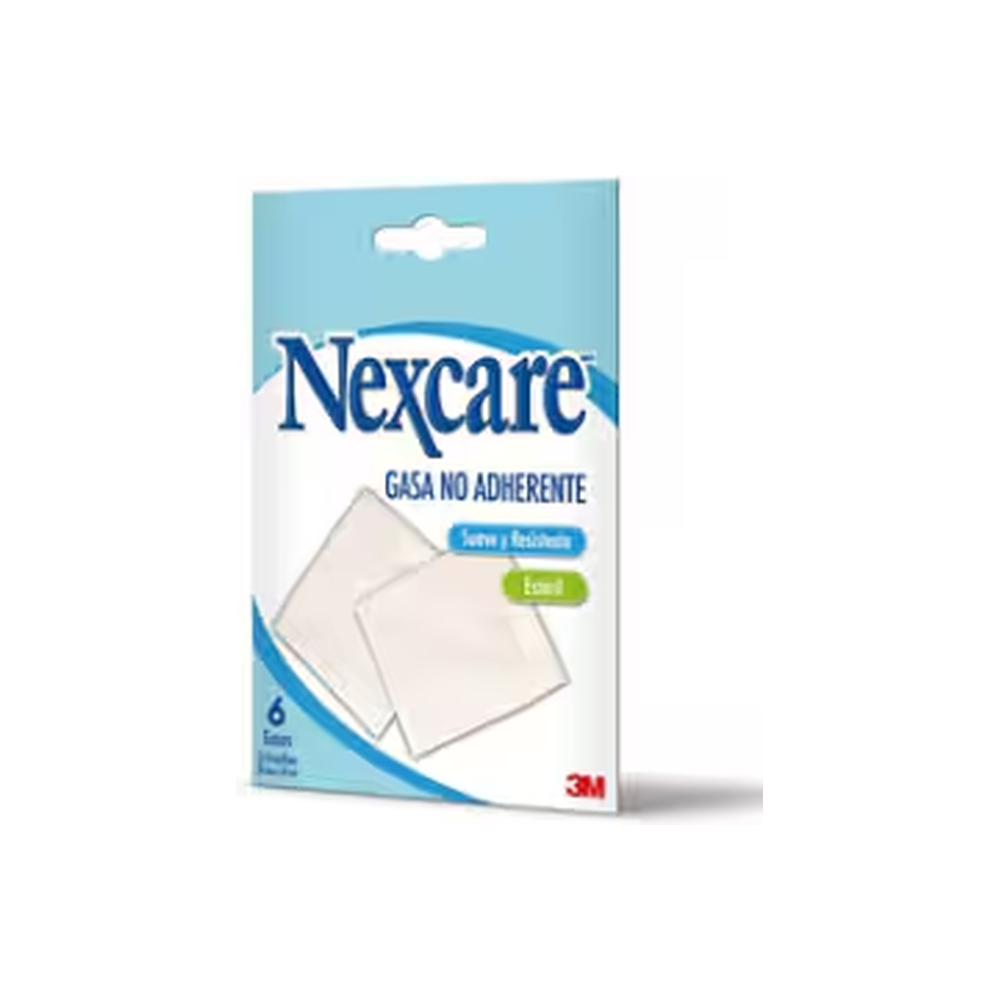 NEXCARE GASA ESTERIL NO ADHERENTE 10x10 CM EXTENDIDA 6 UNIDADES