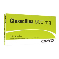 Cloxacilina 500mg 12 Capsulas  / PRECIO POR UNIDAD DE MEDIDA / $ 132.- valor por unidad
