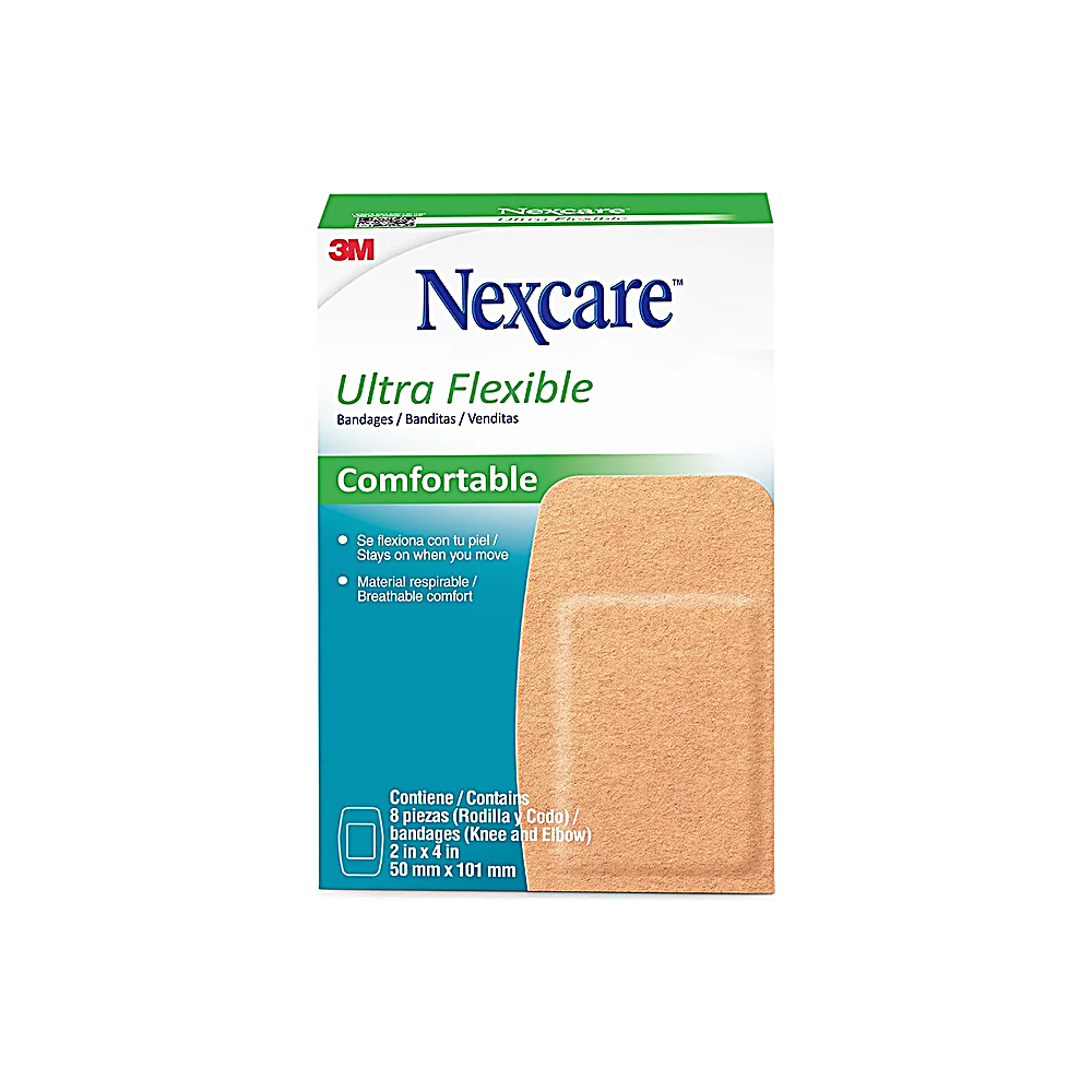 NEXCARE BANDITAS ULTRA FLEXIBLE COMFORTABLE RODILLA-CODO X8