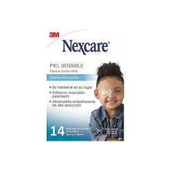 NEXCARE OPTICLUDE PARCHE OCULAR PIEL SENSIBLE TAMANO NINO(6,1X4,6CM) S/LATEX X14