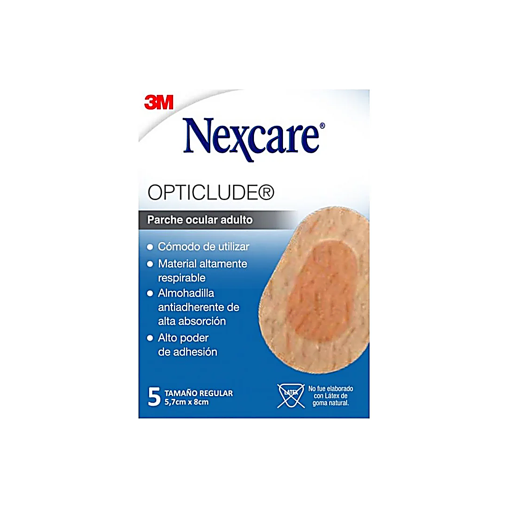 NEXCARE OPTICLUDE PARCHE OCULAR ADULTO TAMAÑO REGULAR 5,7CMX8CM.5