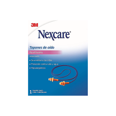 NEXCARE TAPONES DE OIDO PARA RUIDO Y AGUA CON ESTUCHE (1271)