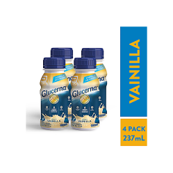 GLUCERNA SHAKE SABOR VAINILLA 237ML X4 (PACK AHORRO)