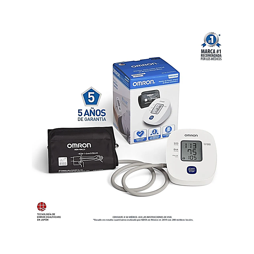 OMRO MONITOR DE PRESION ARTERIAL DE BRAZO AUTOMATICO MODELO HEM-7121J