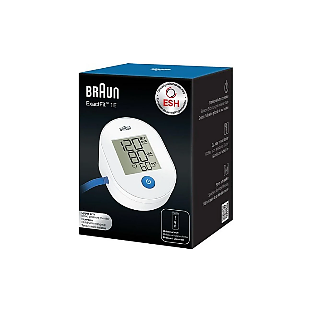 BRAUN EXACTFIT 1E TENSIOMETRO AUTOMATICO DE PRESION ARTERIAL PARA BRAZO BUA4000