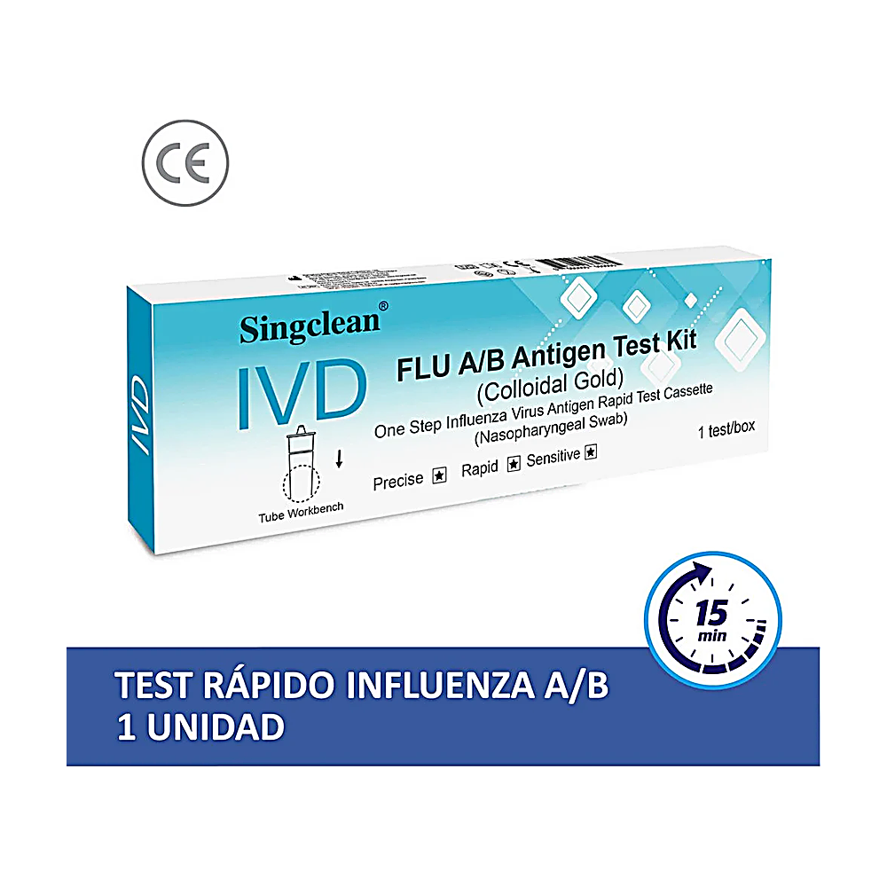 SINGCLEAN IVD KIT TEST ANTIGENO NASOFARINGEO INFLUENZA A/B