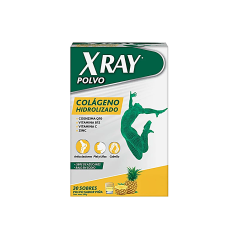 X RAY COLAGENO HIDROLIZADO ALIMENTO PARA DEPORTISTAS SACHET SABOR PIÑA 10GR X30