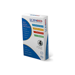 SCANMED TEST MULTI DROGAS (ANFETAMINA MARIHUANA COCAINA EXTASIS)X4