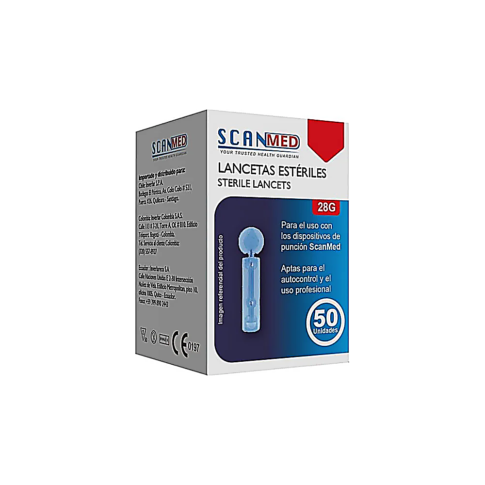 SCANMED LANCETAS ESTERILES X50