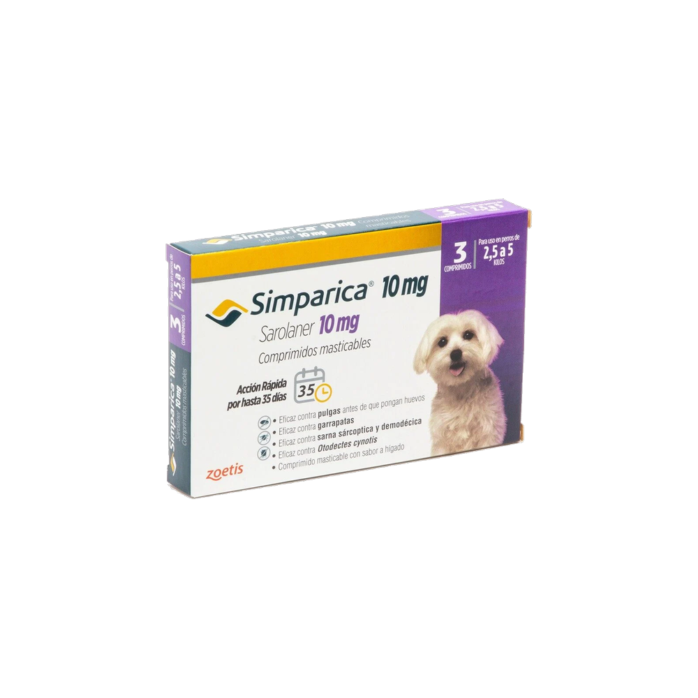 SIMPARICA COM MAST 10 MG X 3