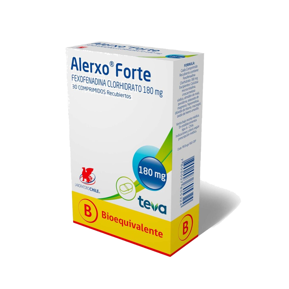 Alerxo Forte (B) Fexofenadina 180mg 30 Comprimidos Recubiertos